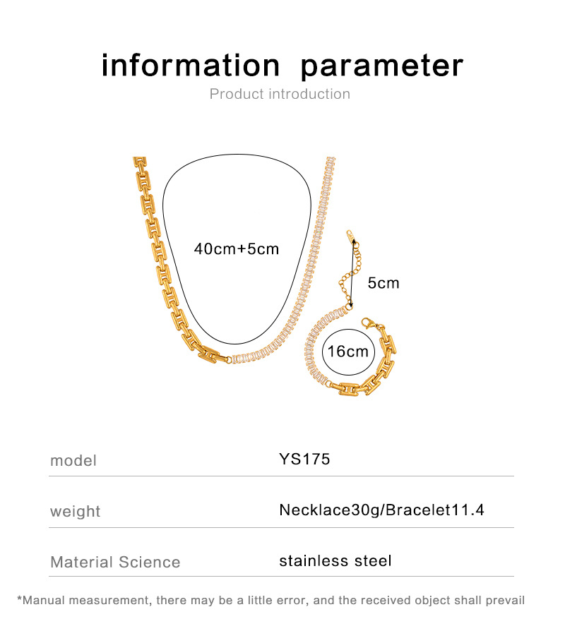 Retro Geometric Titanium Steel Plating Bracelets Necklace