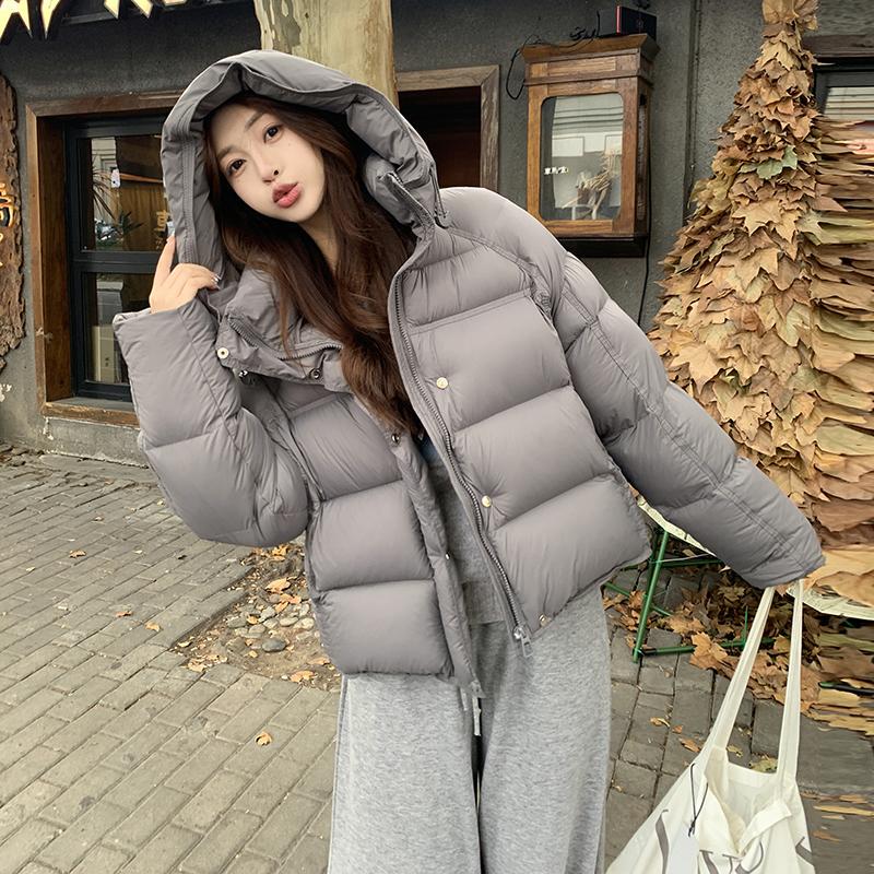 Cloud Puff down Jacket for Women, White Duck down Short Style for Petite Figures, Thickened Puffer Jacket, Pinghu down Jacket, Trendy Coat