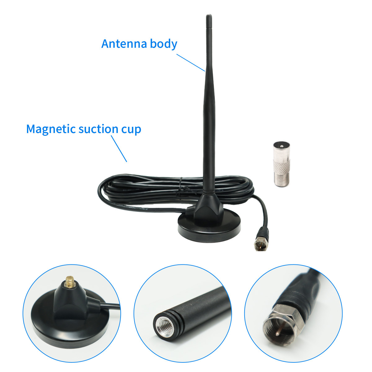 DTMB地面波数字电视天线室内HDTV天线高清DVB-T2吸盘电视天线