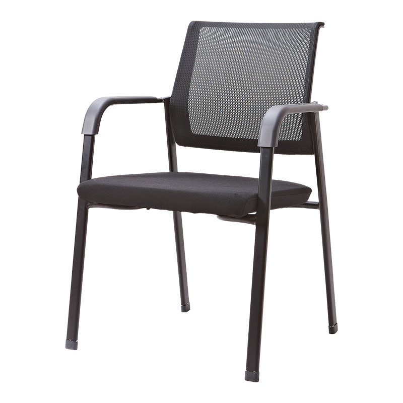 Fábrica en stock de malla transpirable Silla de personal de oficina Silla de conferencia simple apoyabrazos Silla de respaldo Silla de computadora educativa