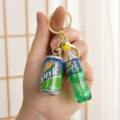 かわいいミニ超擬似コーラ飲料瓶缶キーホルダー学生バックパックストラップ自動車アクセサリープレゼント