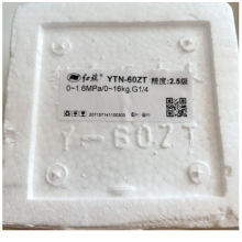 红旗压力表YTN-60ZTU 0-1.6MPA 带边 带三个安装孔