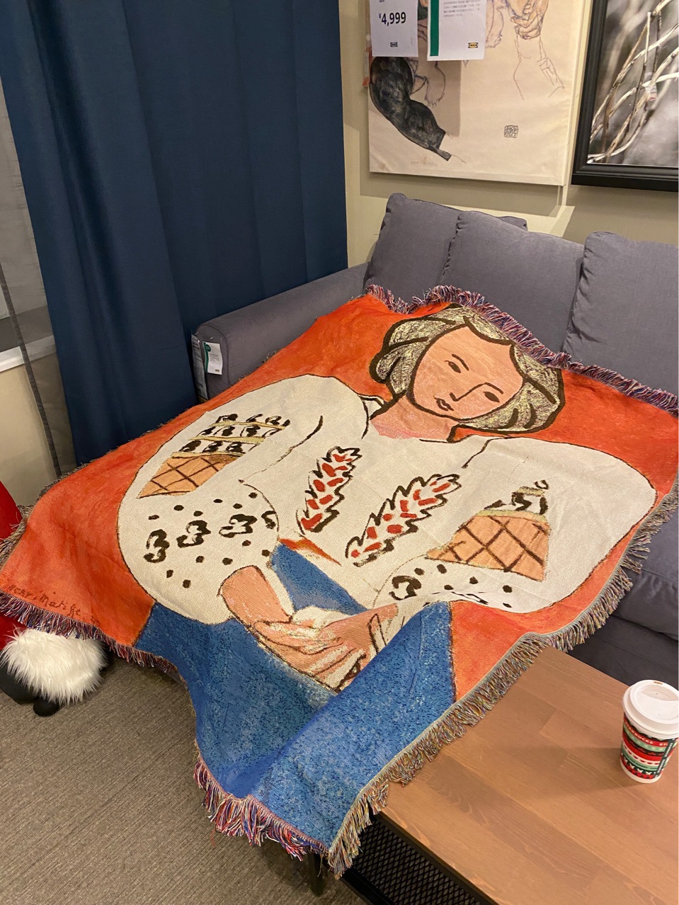 1KG Matisse sweater Women's sofa blanket Sofa towel French painter_voghion.com