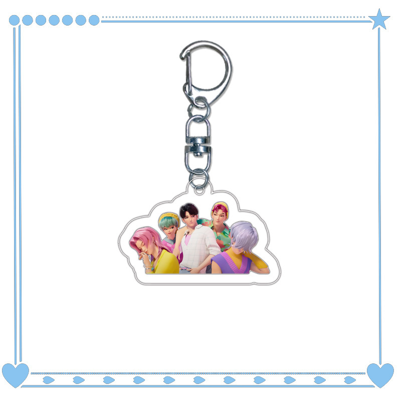 Personalizada película de dibujos animados acrílico transparente KPOP accesorios bolsas de chicas hermosos colgantes de regalo