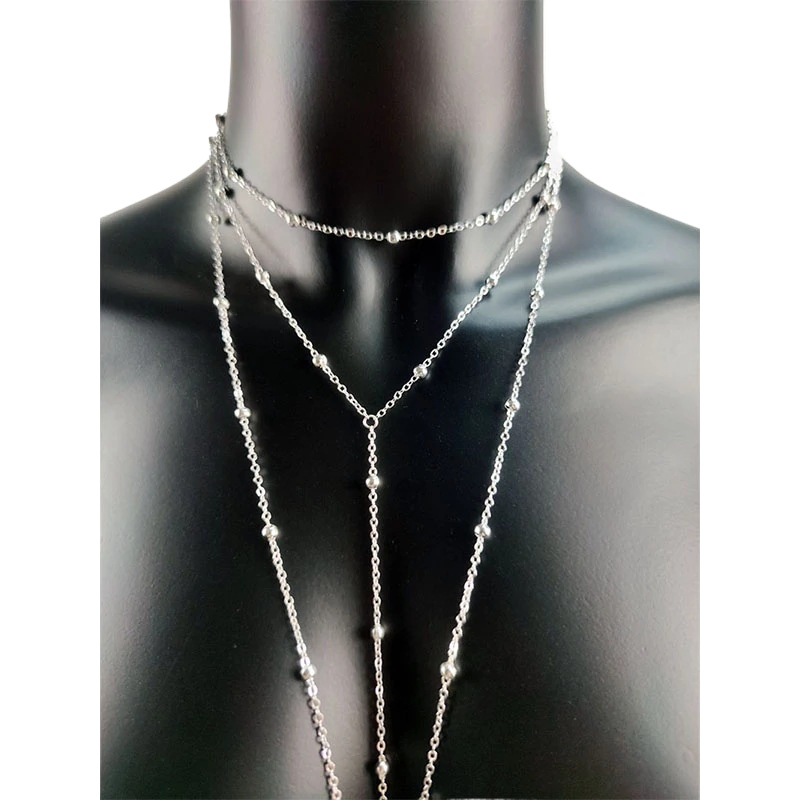 Cadena de pecho estilo europeo y americano, joyería de cadena corporal, bikini sexy punk gótico, cadena de cintura para playa, cadena de pecho para bikini.