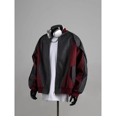 アメリカはpuの革の服のコートをつなぎ合わせます。
