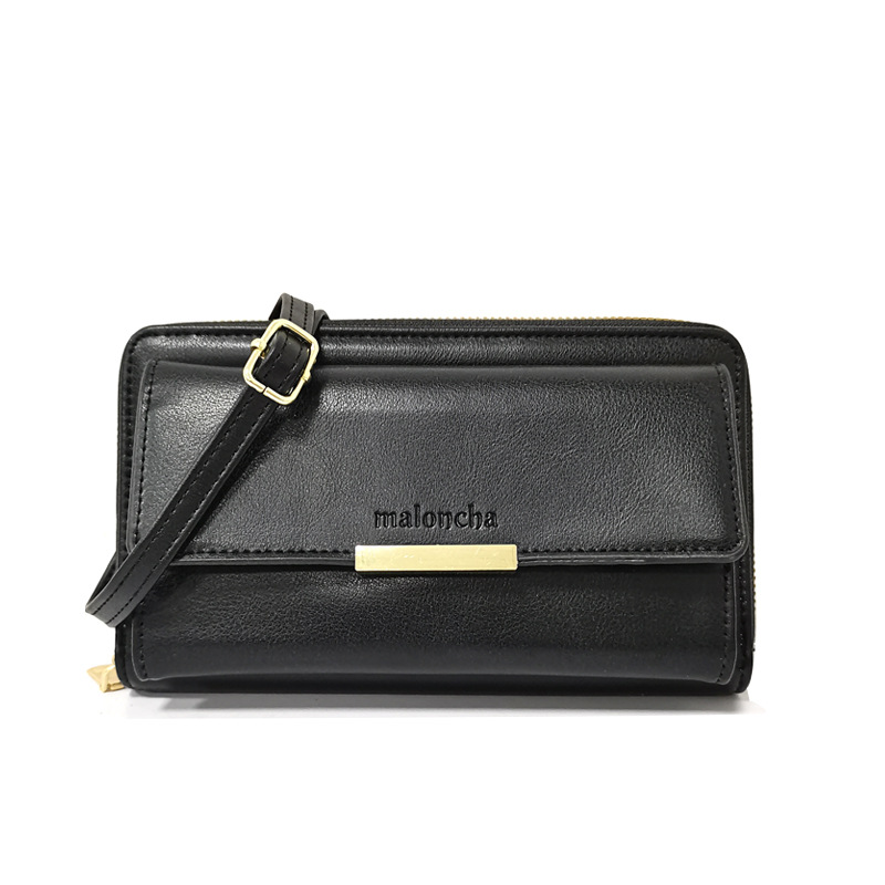 女式PU韩版多功能卡包16卡位钱包零钱包横款斜跨手机包