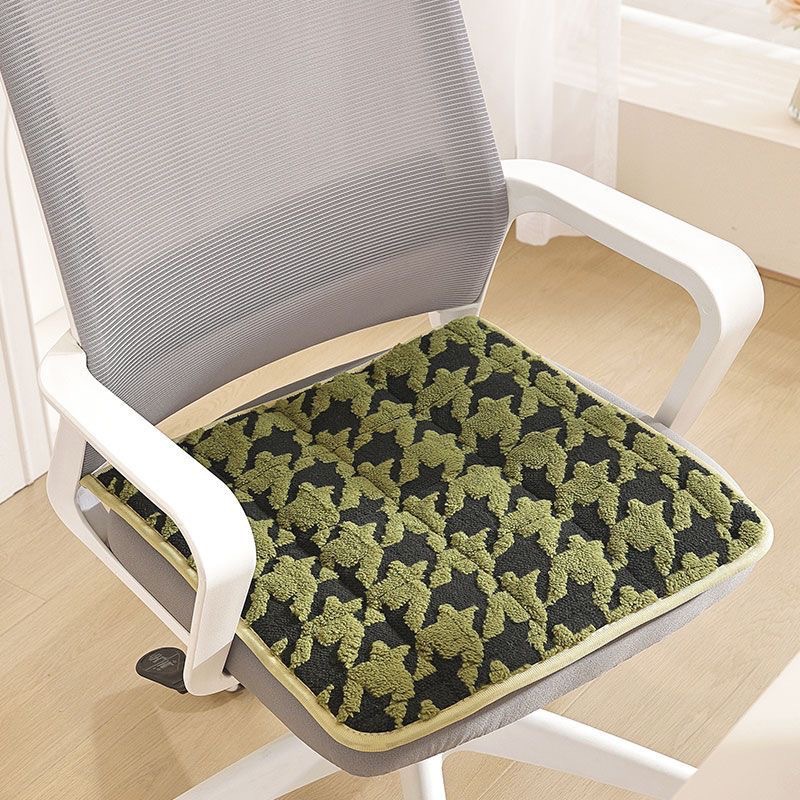 Shu velvet-houndstooth green