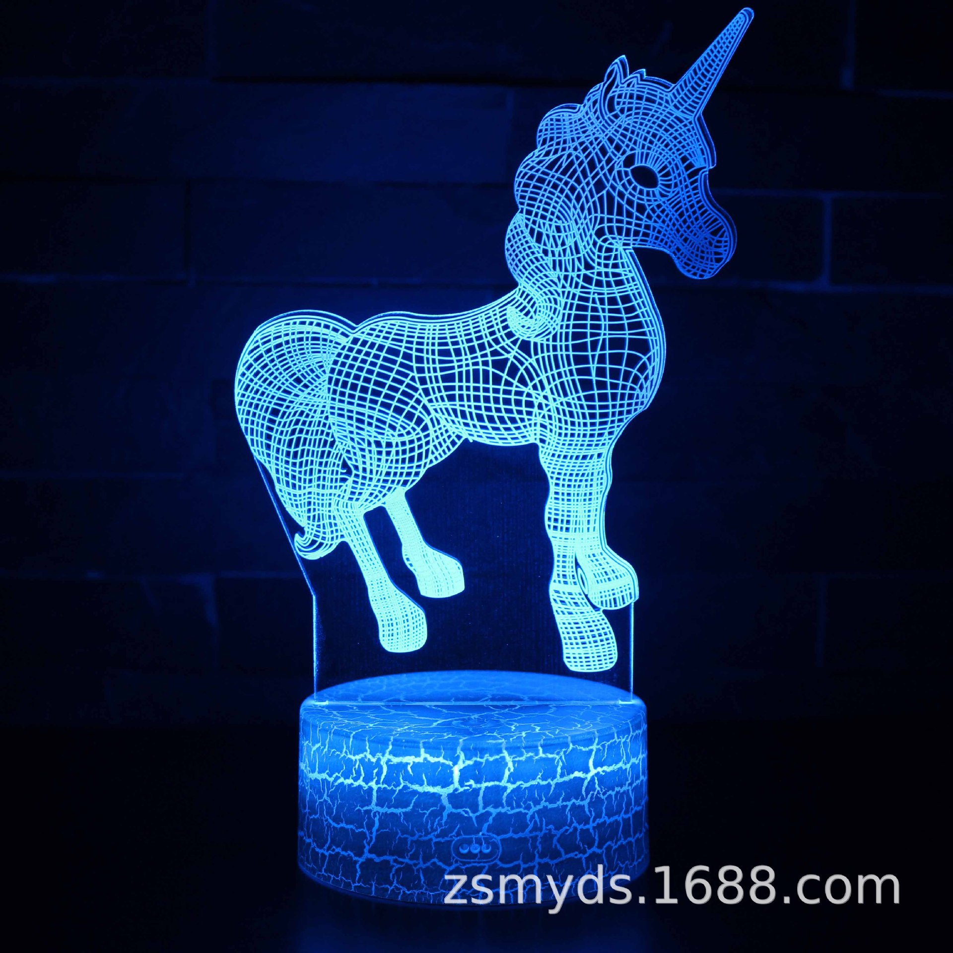 Comercio electrónico transfronterizo dedicado a la serie unicornio 3D lámpara de mesa LED lámpara de regalo creativo visual estéreo colorido luz de la noche