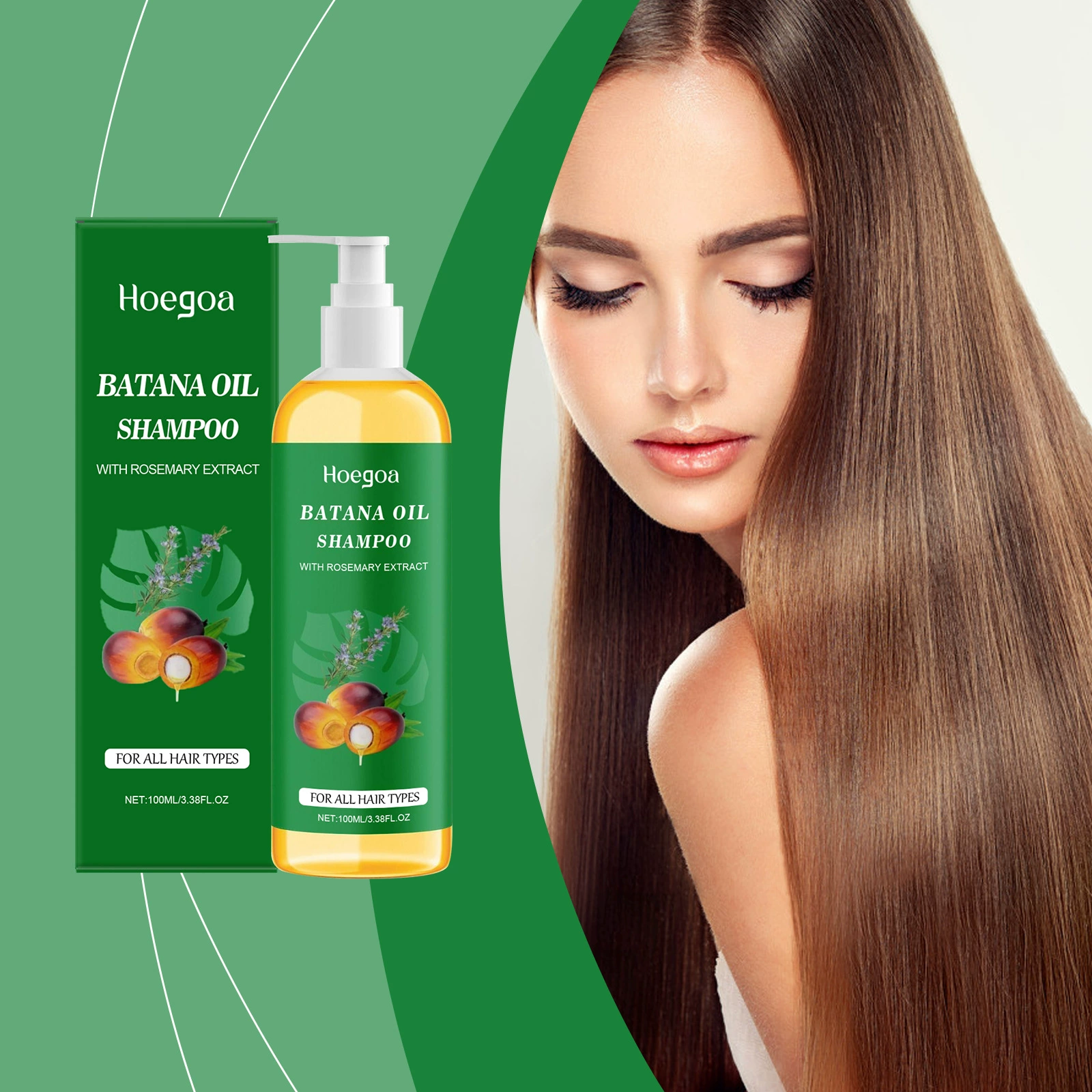 HOEGOA Шампунь с розмарином для ежедневного мягкого очищения и увлажнения кожи головы, придающий естественный объем.