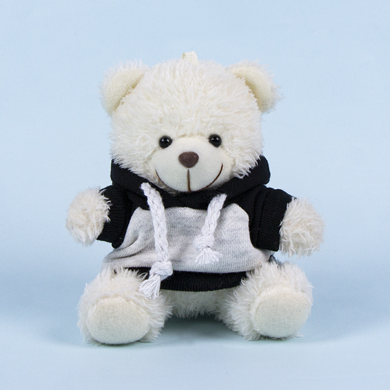 Lindo osito llavero colgante regalo creativo muñecas de peluche vestidas osito de peluche colgante de mochilas escolares para parejas