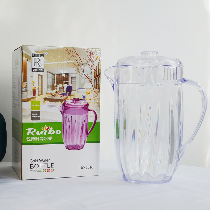 Jarra plástica transparente, gran capacidad, oficina/hogar jugo/tés