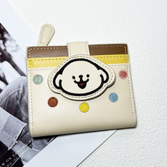 TOUTOU新品ラインワンちゃん牛革财布レディースカードケース可爱いマルチカード位小銭入れChio2ndバッグ