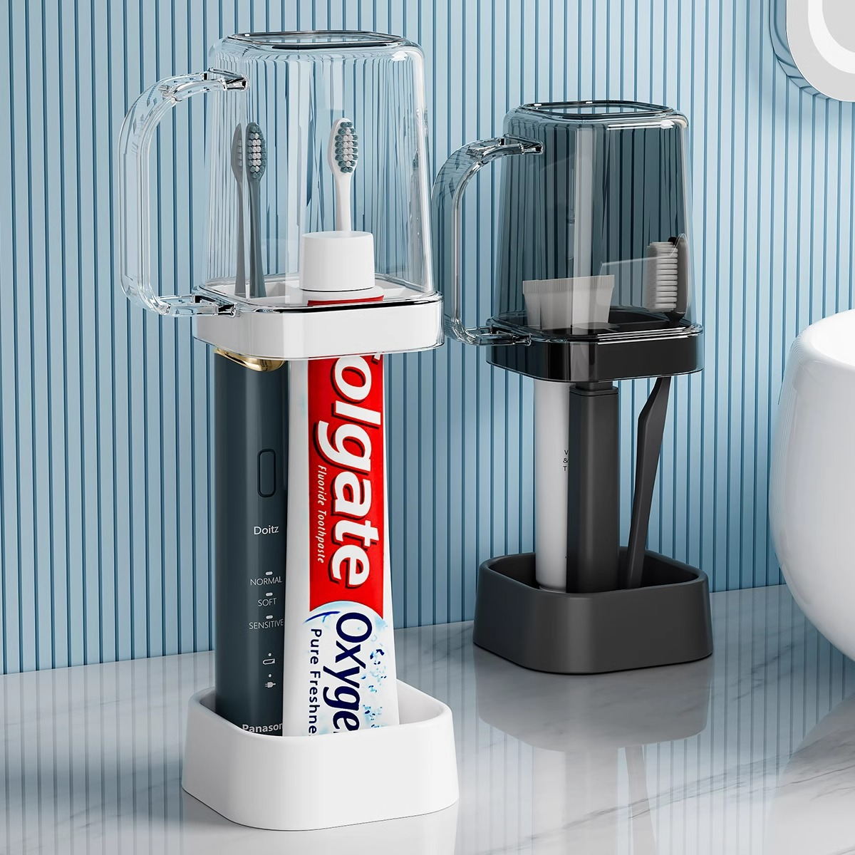 Luxury Toothbrush Holder Cup For Couples And Families_voghion.com