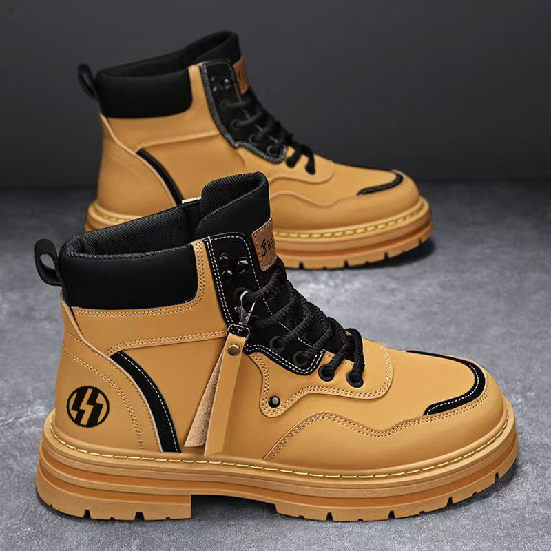 Boots Men's Autum 2025 New Wear-Resistant Men's Shoes Work Boots Men's British Style Casual Shoes Rhubarb Boots Trendy Shoes Boots Men's Autum 2025 New Wear-Resistant Men's Shoes Work Boots Men's British Style Casual Shoes Rhubarb Boots Trendy Shoes