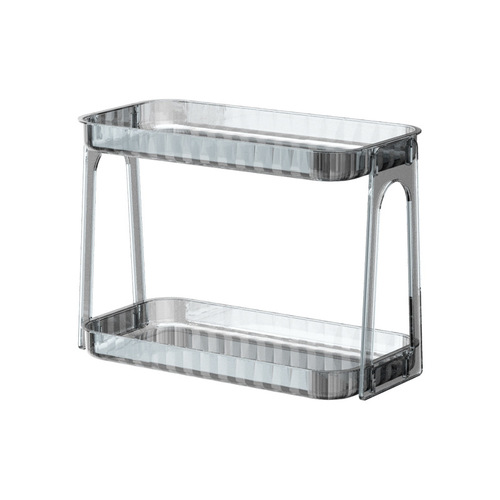 Light luxury bathroom double-layer storage rack washbasin cosmetic storage box desktop bathroom skin care product storage rack