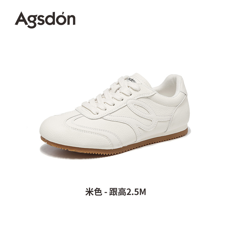 奥古狮登德训鞋女2025新款秋季平底小白鞋学生运动休闲阿甘鞋板鞋|undefined