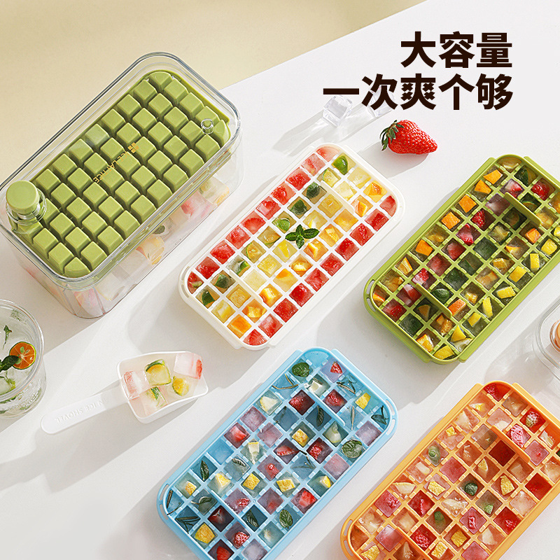 50 グリッドプレス製氷皿アイスキューブ型食品グレード家庭用製氷機シリコーン二層製氷ボックス簡単に取り外し可能なアイスキューブ|undefined