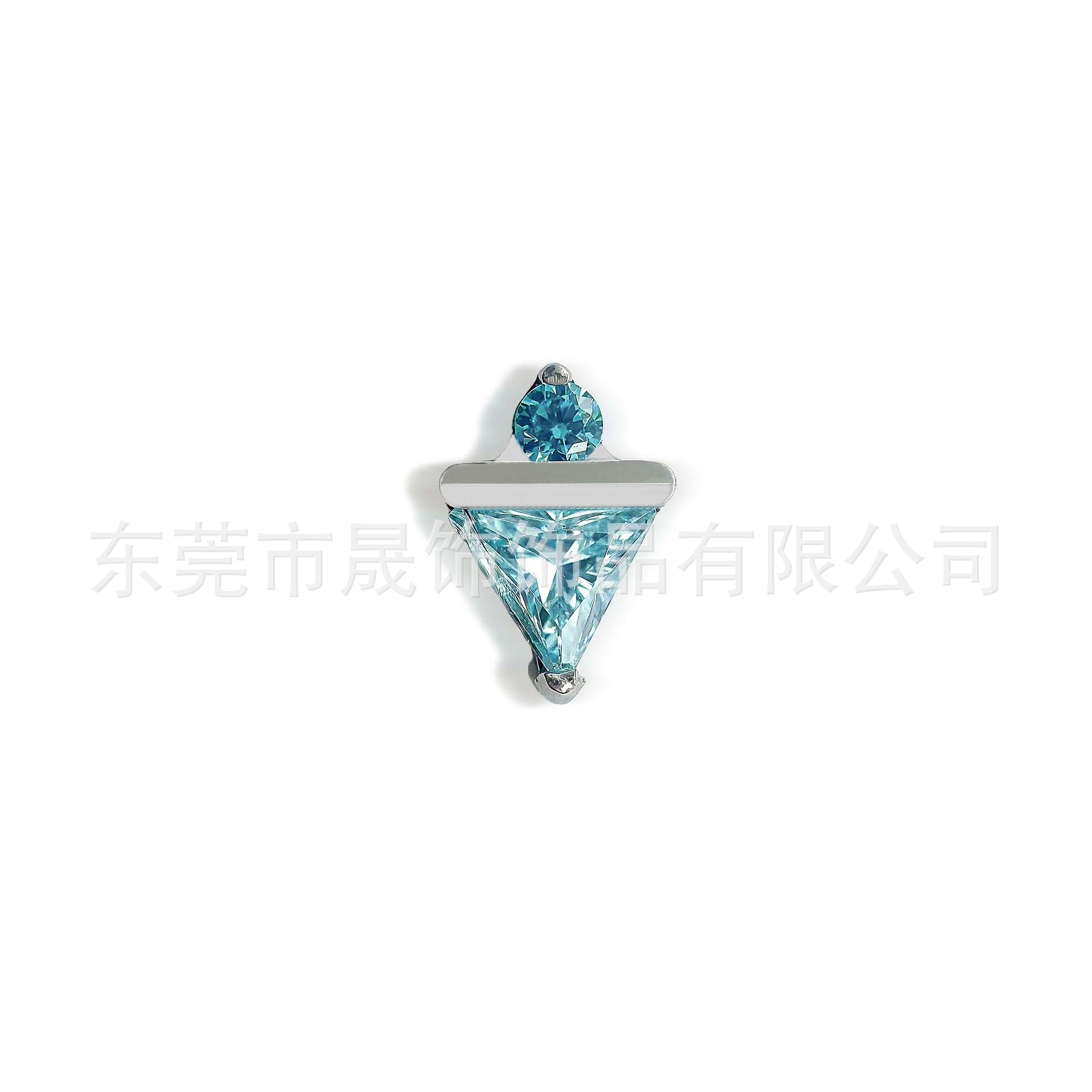 F136 Titanium 三角 包 Cubic Zirconia Ear Stud 冰激凌 Helix Cartilage Stud G23 Implant Grade Titanium 人体 Piercing Jewelry Accessories