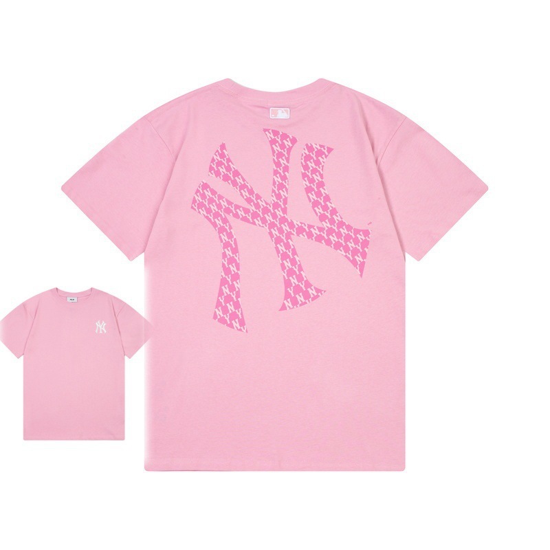 クロスボーダー MLB&NY ベーシックプリント高品質レディース T メンズ半袖コレクション共同ブランドの純綿通気性ボトリングシャツ|undefined