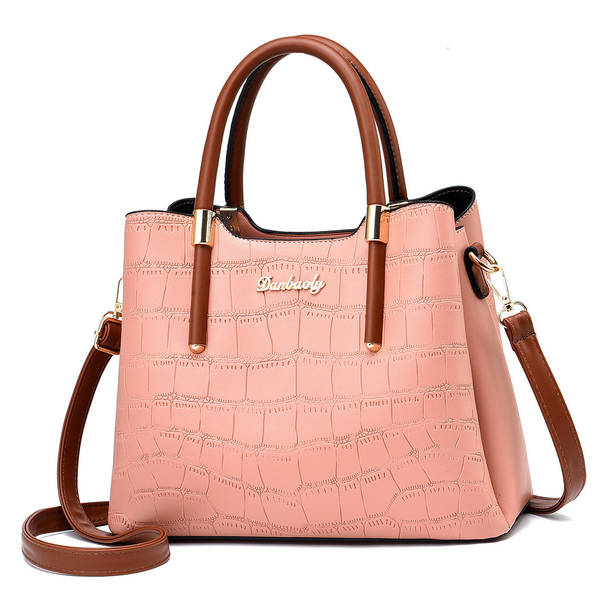 Women's Large Pu Leather Solid Color Vintage Style Square Zipper Handbag display picture 2