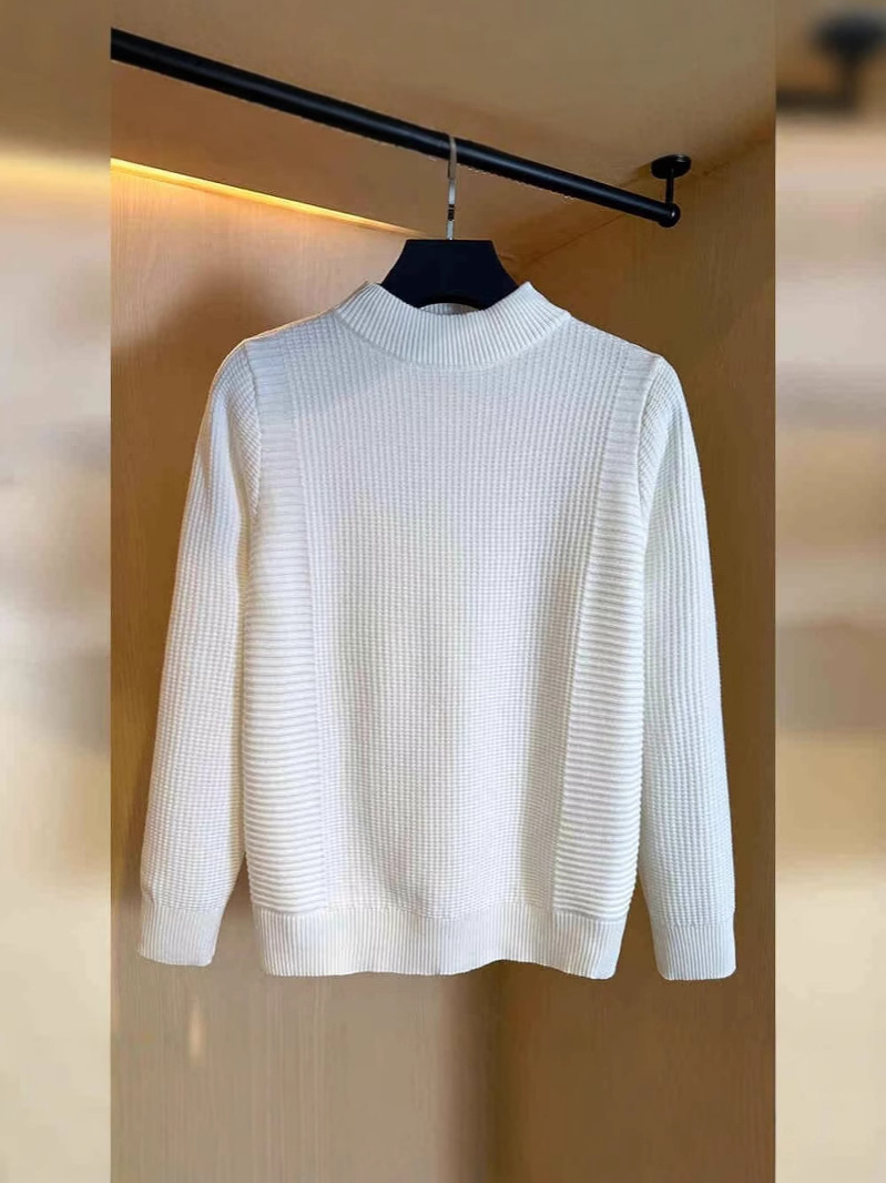 Demi-season solid color base Japanese trend knitted sweater for…