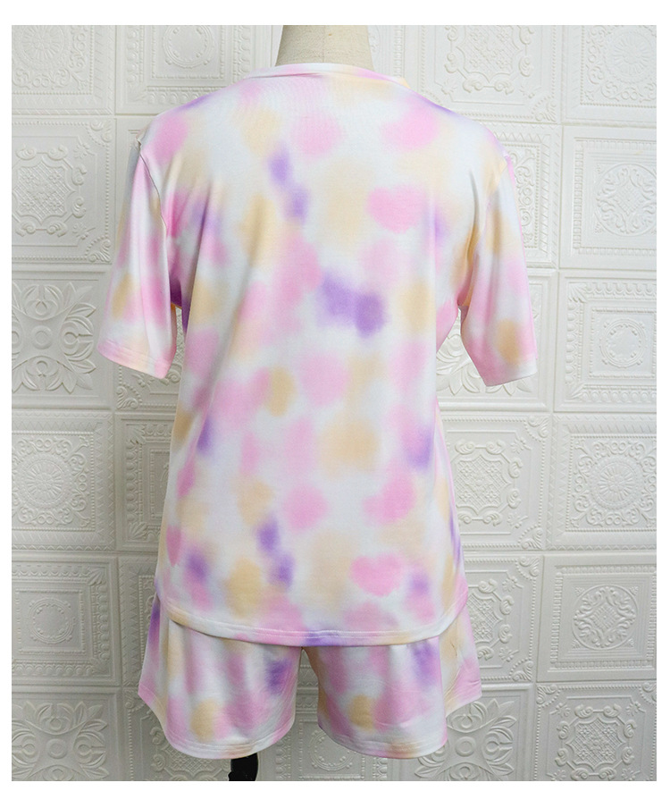 casual tie-dye milk silk short-sleeved home service suit NSXS35927