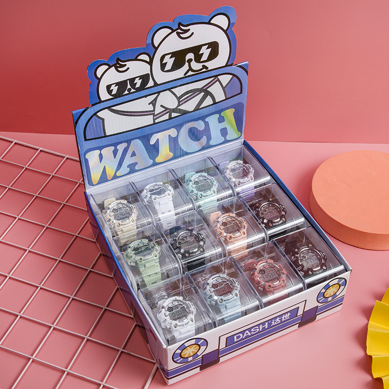 Dashi serie caja electrónica reloj popular luminoso impermeable reloj para estudiantes hombres y mujeres simple reloj deportivo