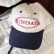 Japanese Style Vintage Personalized Color Matching Hat Denim Embroidered Curved Corner Cap Couple Casual Face Small Baseball Cap for Women