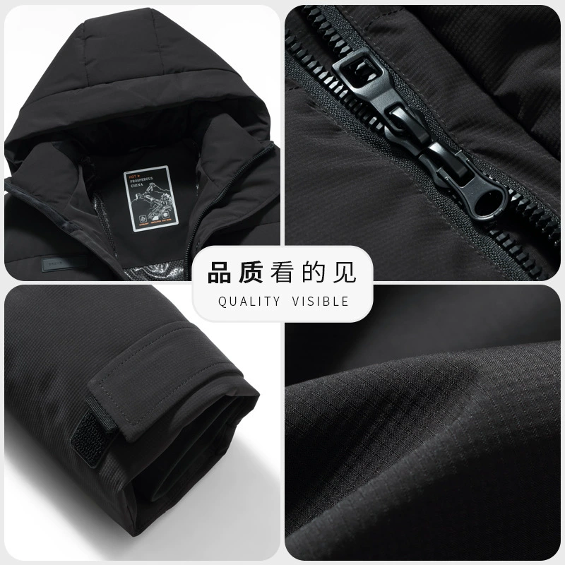 Men's elite winter down jacket, keep warm hoody