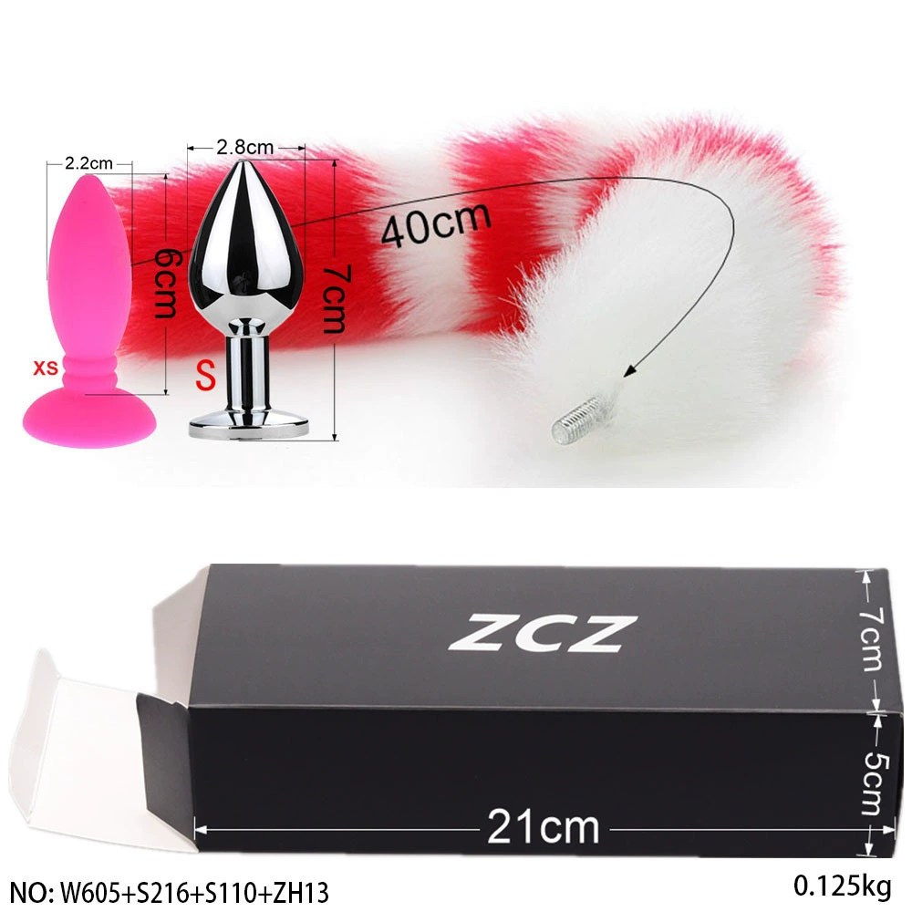 ZCZ [ detachable tail plug for men small size sex toy gay sex toy ]