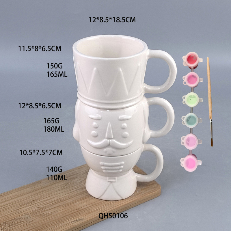 Pareja de cerámica Taza DIY Taza de dibujos animados de cerámica Taza de animales tridimensional Taza de café universal de cerámica creativa Gao Yan