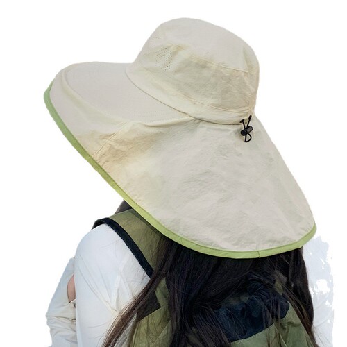 Quick-drying shawl sunshade hat, children's summer big brim, anti-ultraviolet, neck protection, fisherman's hat, outdoor hiking hat