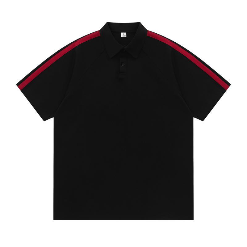 Solona Trendy Shoulder Dos barras Camisa de polo a juego de color 230g Cuello alto antibacteriano pesado Manga corta