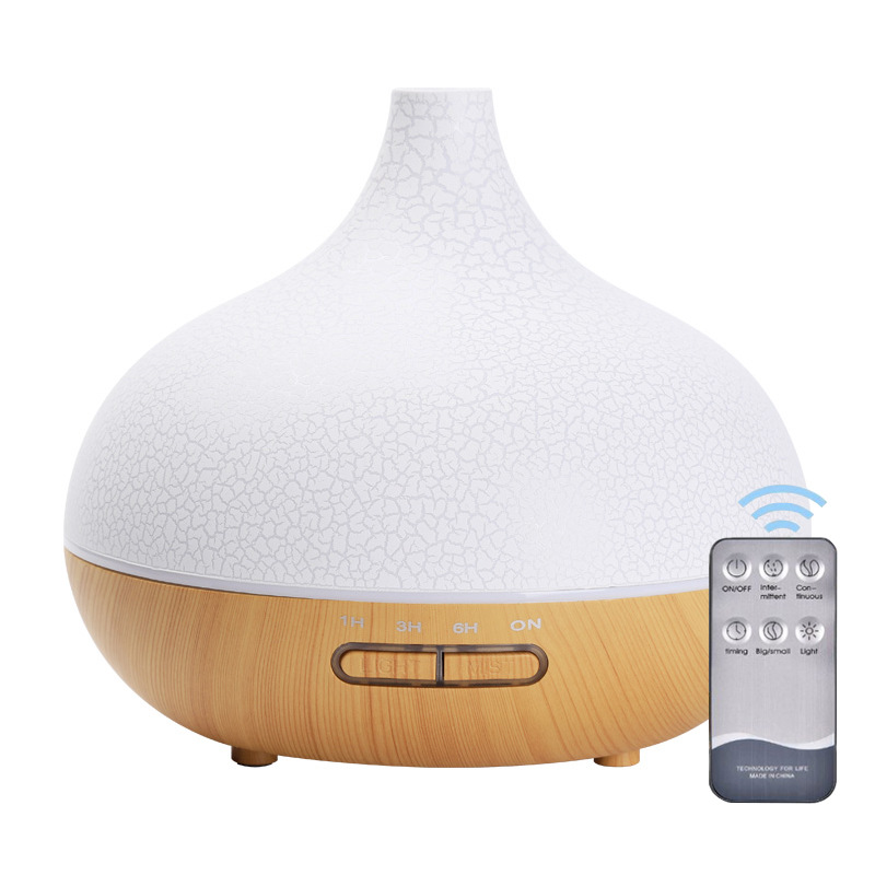 리모컨 연한 나무결 받침 + 흰색 크랙 뚜껑