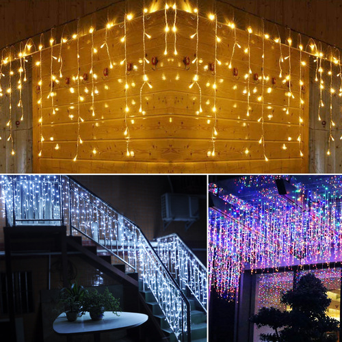 LED Starry Sky Lights, Ice Stick Light Strings, Outdoor Waterproof Festival Decor, Small Colorful Flash Lights, Star Light Strings, Curtain Lights