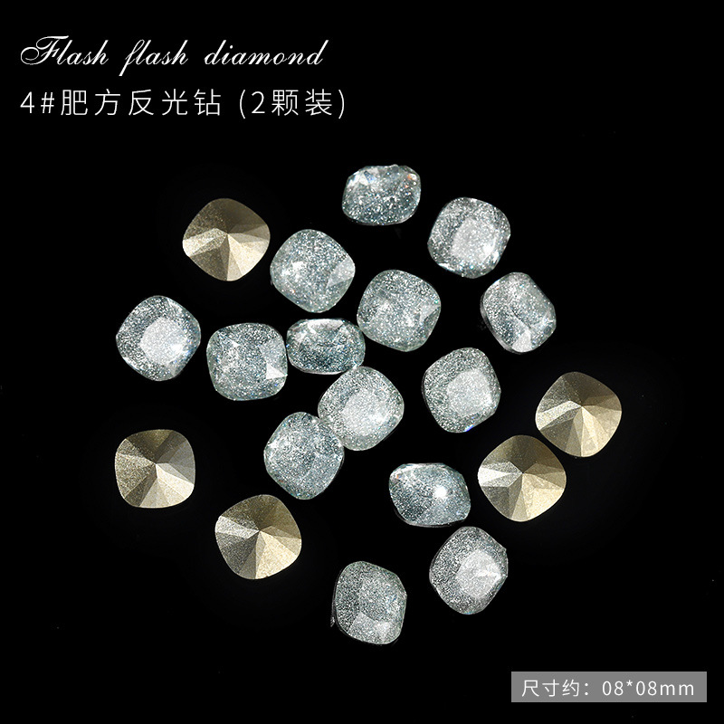 Accesorios de uñas con diseño de corazón de hacha, diamantes de cristal reflectantes con efecto de diamante triturado deslumbrante, estilo celebridad de internet, novedad 2025, color rosa discoteca, venta al por mayor.