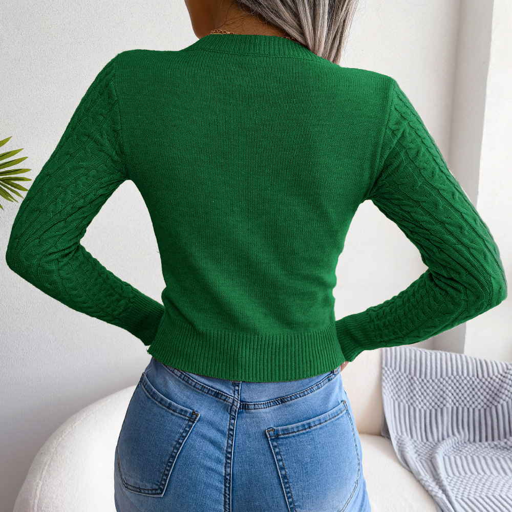 Women's Sweater Long Sleeve Sweaters & Cardigans Hollow Out Fashion Solid Color display picture 3