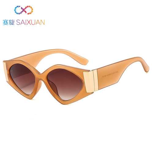 European and American cross-border new fashionable small-frame cat-eye Instagram-style women's sunglasses, trendy with a high-end feel