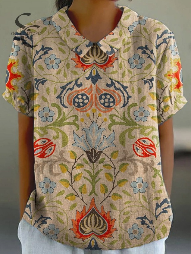 Fuente de fábrica de comercio exterior estación independiente de burbujas de verano monzón camisa de manga corta camisa de flores