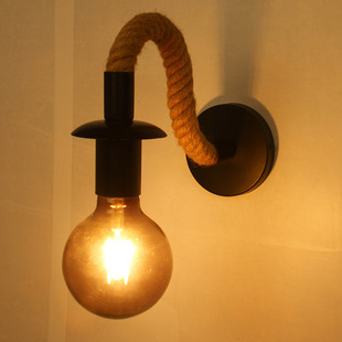 Retro hemp rope LED indoor and outdoor wall lamp indoor villa garden lamp residential terrace lamp exterior wall lamp manufacturers batch