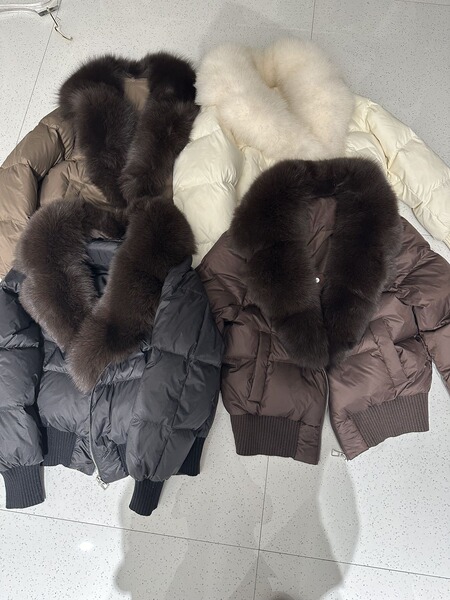 Winter fashionable velvet down jacket