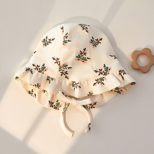 Newborn Hat Short Brim Wide Brim Cartoon Anime Universal Knitted Satin Skin Tone Headband Hat Baby