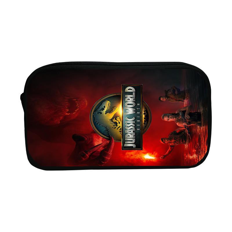 Estuche de Lápices de Gran Capacidad con Diseño de Dinosaurio Tiranosaurio Rex del Mundo Animal, Estuche de Lápices Personalizado DIY, Bolsa de Almacenamiento de Papelería