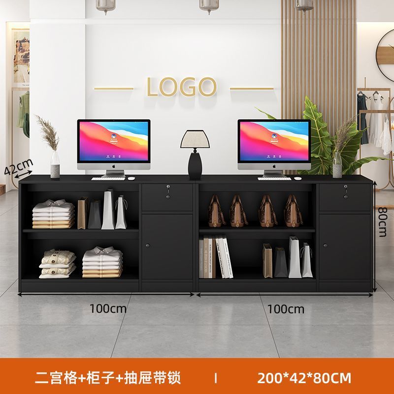 收银台吧台柜台店铺小型简约餐饮店前台超市商用简易接待台桌直发|undefined