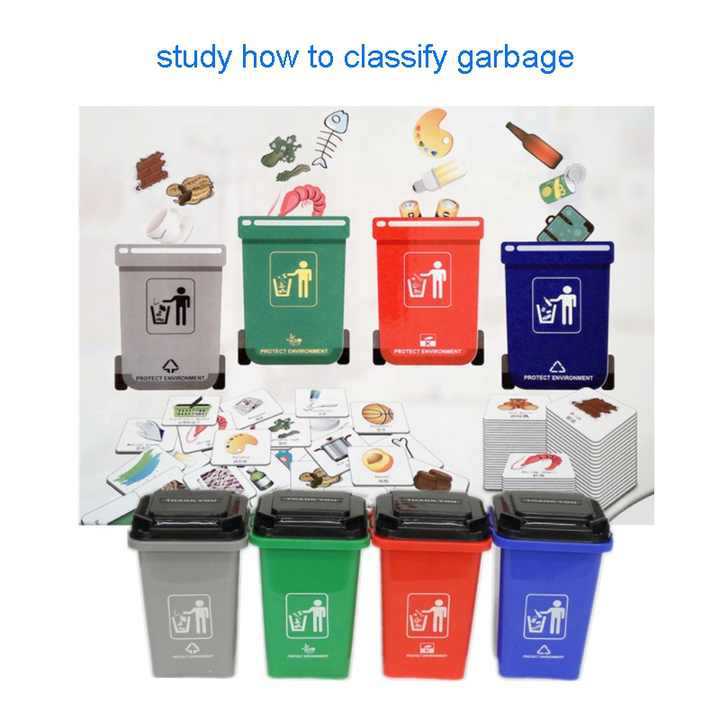 Clasificación de basura transfronteriza juego de tarjetas consciencia ambiental robot juego de mesa infantil interactivo juguete de puzzle