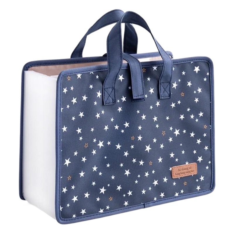13-capa de tela de Oxford de impresión de la carpeta horizontal bolsa de órgano portátil A4pp estudiante de moda examen de papel bolsa de archivo de oficina