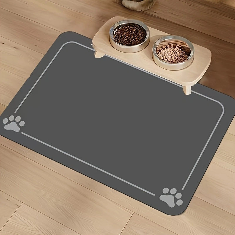 Alimentos para perros y gatos, almohadilla de barro de algas, almohadilla de alimentación a prueba de salpicaduras y humedad, absorción de agua, secado rápido, lavado y espesado