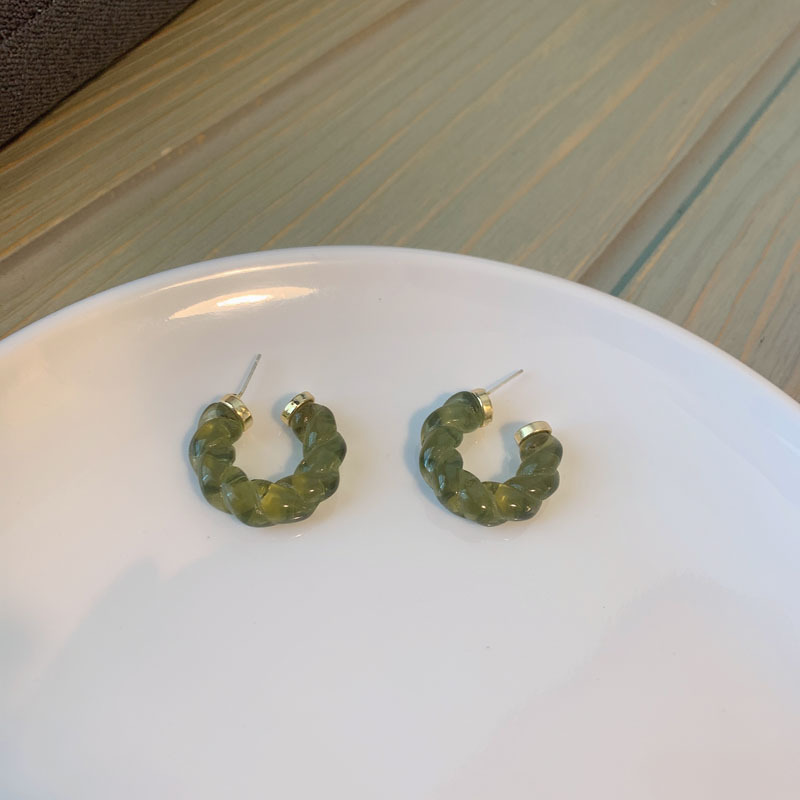 Title 12, Orecchini a forma di C con design vintage a spi...