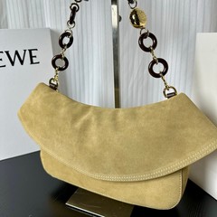A货高品质罗家新款磨砂牛皮海浪包欧美时尚链条手提包单肩包女